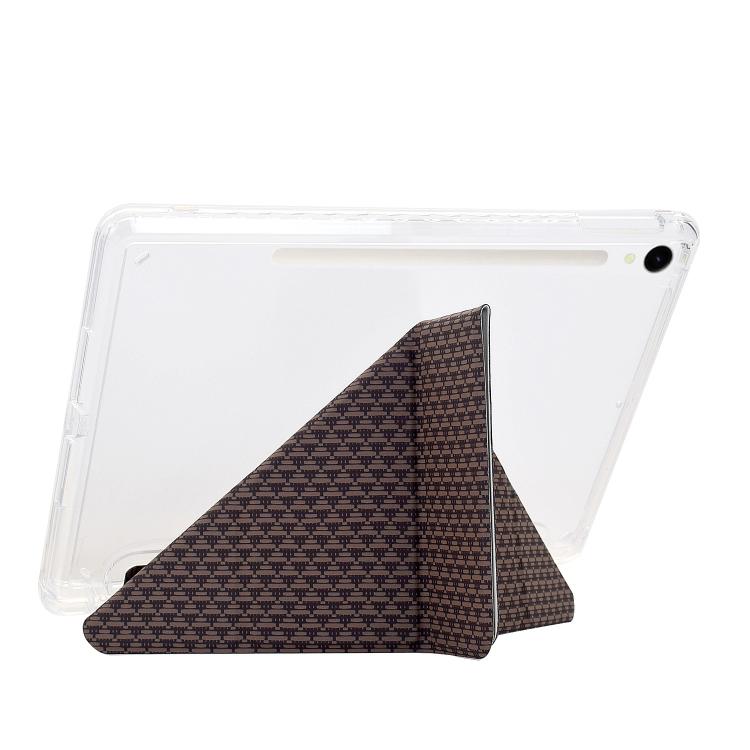 For Samsung Galaxy Tab S10 FE / S9 Y-Fold Pyramid Texture Smart Leather Tablet Case