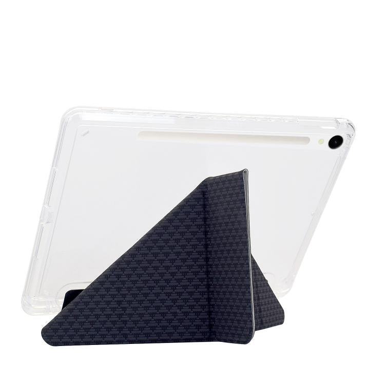 For Samsung Galaxy Tab S10 FE / S9 Y-Fold Pyramid Texture Smart Leather Tablet Case