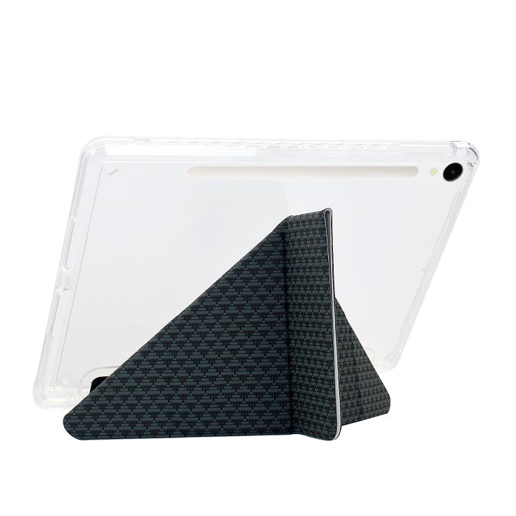 For Samsung Galaxy Tab S10 FE / S9 Y-Fold Pyramid Texture Smart Leather Tablet Case
