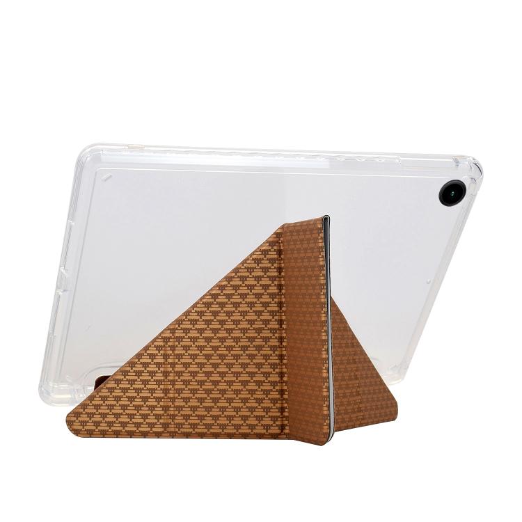 For Samsung Galaxy Tab A11+ / A9+ Y-Fold Pyramid Texture Smart Leather Tablet Case