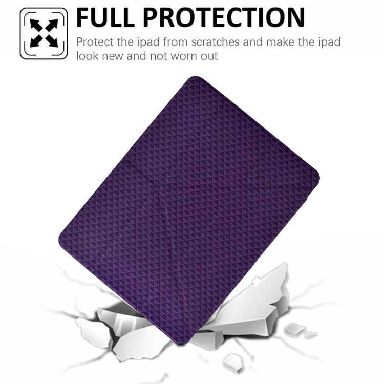 For Samsung Galaxy Tab A11+ / A9+ Y-Fold Pyramid Texture Smart Leather Tablet Case
