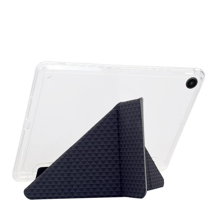For Samsung Galaxy Tab A11+ / A9+ Y-Fold Pyramid Texture Smart Leather Tablet Case