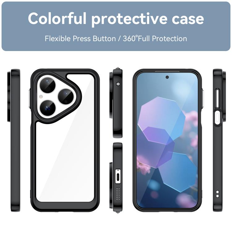 For Huawei Pura 80 5G Colorful Series Acrylic Hybrid TPU Phone Case
