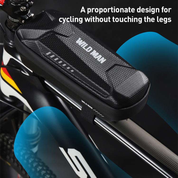 WILD MAN ES5 Basic Mountain Bicycle EVA Hard Shell Bag Bike Front Top Tube Bag - Black