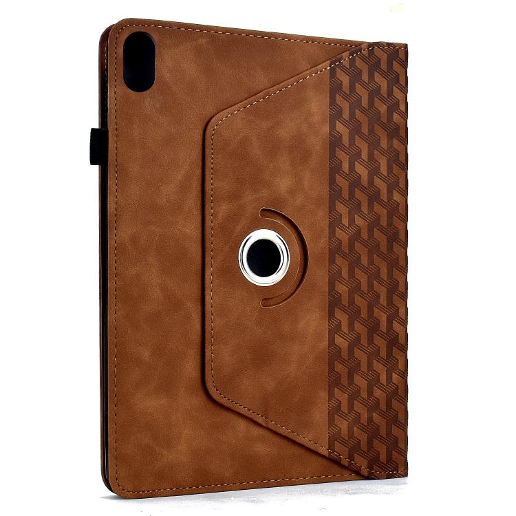 For iPad 2025 / 2022 Rotatable Building Blocks Embossed Smart Leather Tablet Case