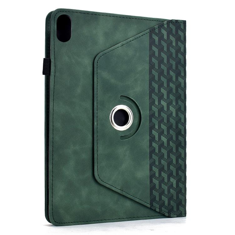 For iPad 2025 / 2022 Rotatable Building Blocks Embossed Smart Leather Tablet Case
