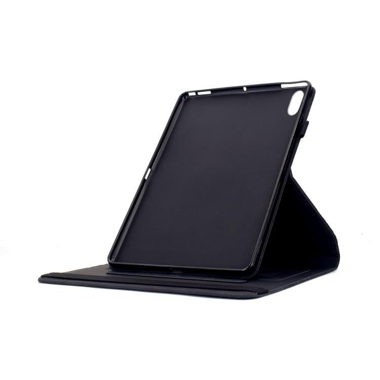 For iPad 2025 / 2022 Rotatable Building Blocks Embossed Smart Leather Tablet Case