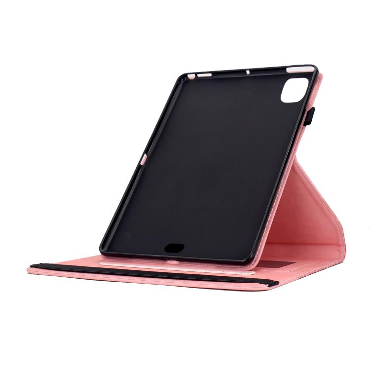 For iPad Air 11 2026 / 2025 / 2024 Rotatable Building Blocks Embossed Smart Leather Tablet Case