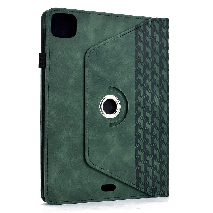 For iPad Air 11 2026 / 2025 / 2024 Rotatable Building Blocks Embossed Smart Leather Tablet Case