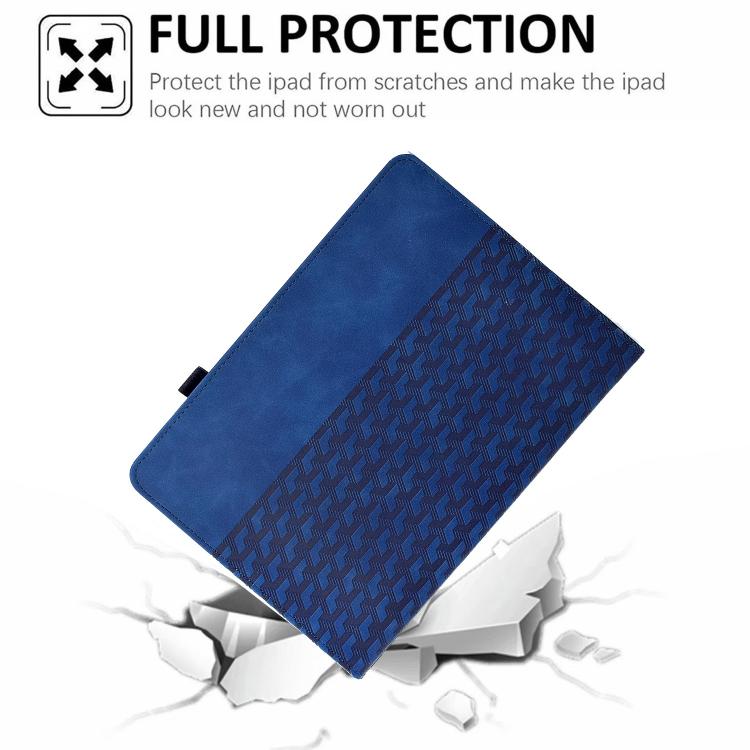 For iPad mini 2024 / mini 6 Rotatable Building Blocks Embossed Smart Leather Tablet Case