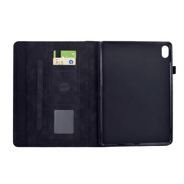 For iPad mini 2024 / mini 6 Rotatable Building Blocks Embossed Smart Leather Tablet Case