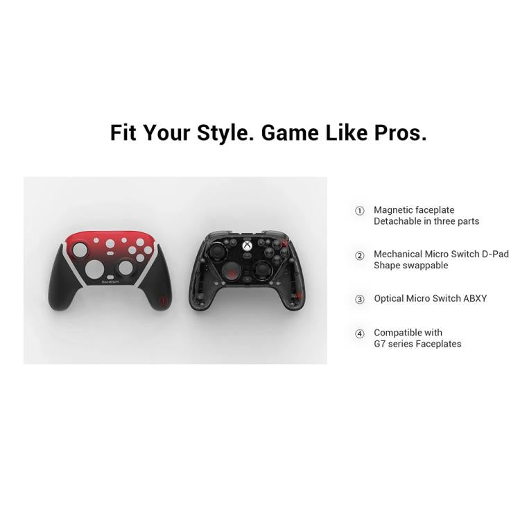 GameSir G7 Pro Bluetooth Wireless Tri-Mode Game Controller for Xbox / Steam / PC / Android - White