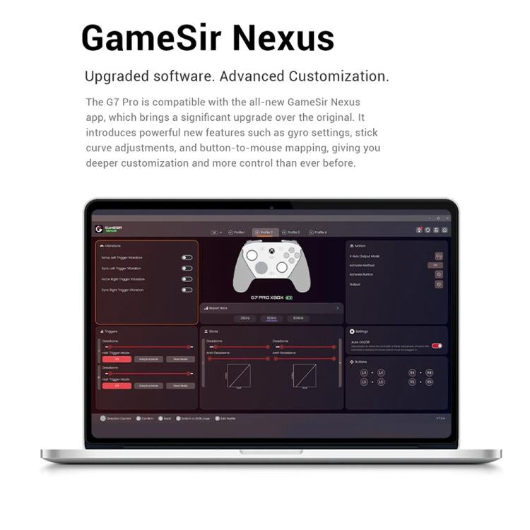 GameSir G7 Pro Bluetooth Wireless Tri-Mode Game Controller for Xbox / Steam / PC / Android - White