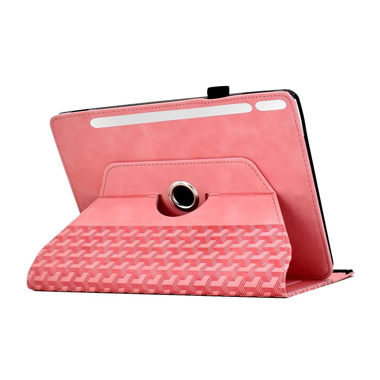 For Samsung Galaxy Tab S10 FE / S9 Rotatable Building Blocks Embossed Smart Leather Tablet Case