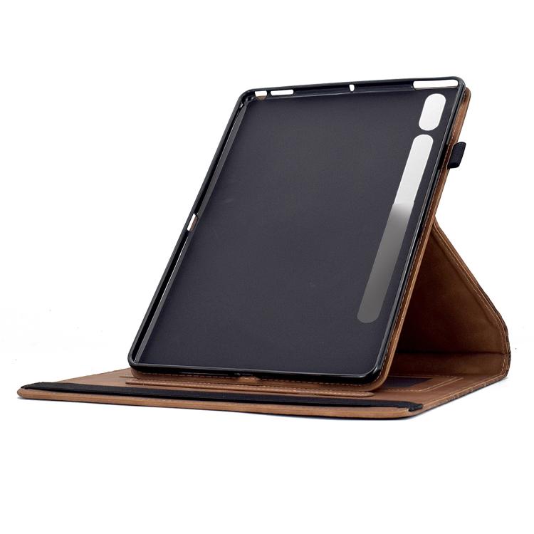 For Samsung Galaxy Tab S10 FE / S9 Rotatable Building Blocks Embossed Smart Leather Tablet Case
