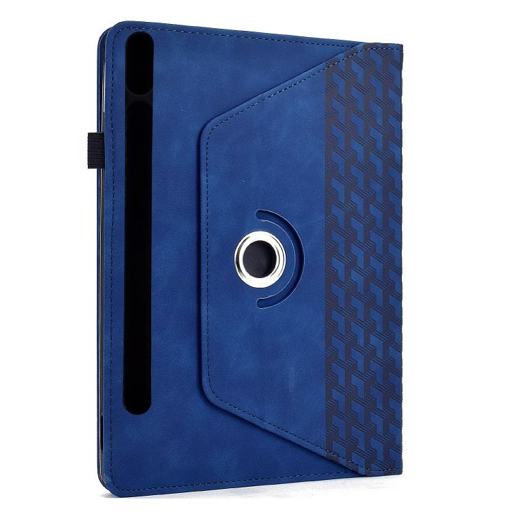 For Samsung Galaxy Tab S10 FE / S9 Rotatable Building Blocks Embossed Smart Leather Tablet Case