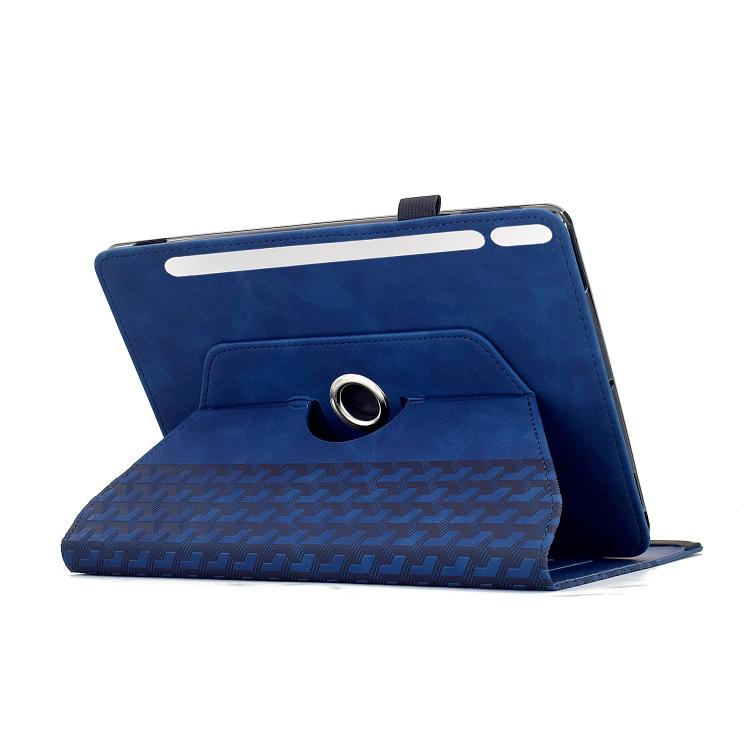 For Samsung Galaxy Tab S10 FE / S9 Rotatable Building Blocks Embossed Smart Leather Tablet Case