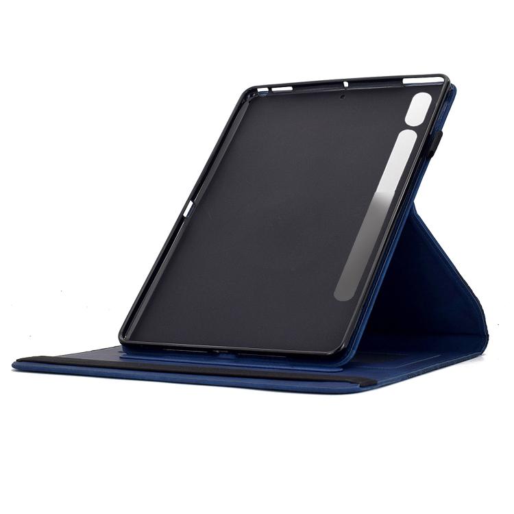 For Samsung Galaxy Tab S10 FE / S9 Rotatable Building Blocks Embossed Smart Leather Tablet Case