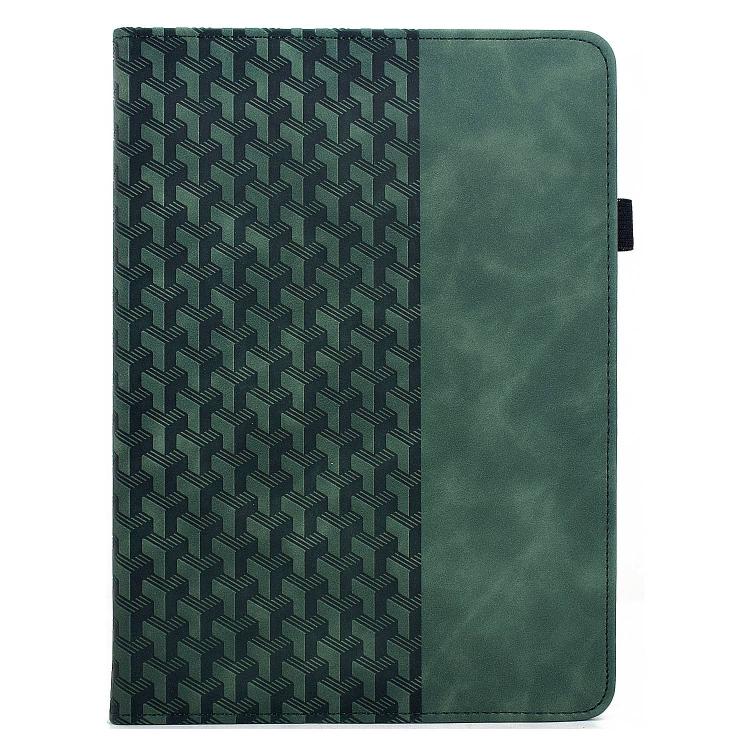 For Samsung Galaxy Tab S10 FE / S9 Rotatable Building Blocks Embossed Smart Leather Tablet Case