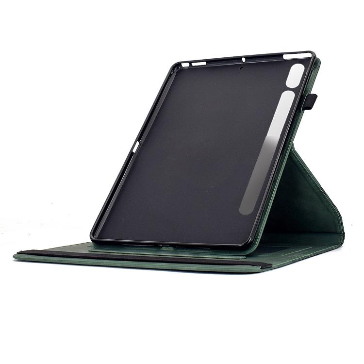 For Samsung Galaxy Tab S10 FE / S9 Rotatable Building Blocks Embossed Smart Leather Tablet Case