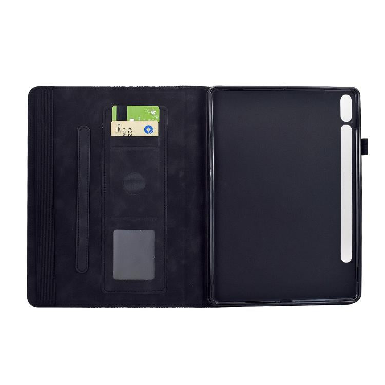 For Samsung Galaxy Tab S10 FE / S9 Rotatable Building Blocks Embossed Smart Leather Tablet Case