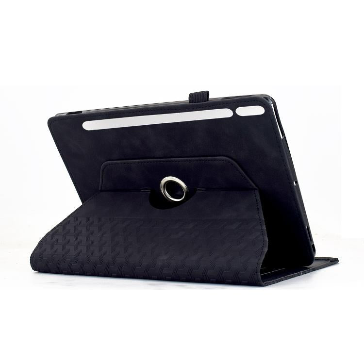 For Samsung Galaxy Tab S10 FE / S9 Rotatable Building Blocks Embossed Smart Leather Tablet Case