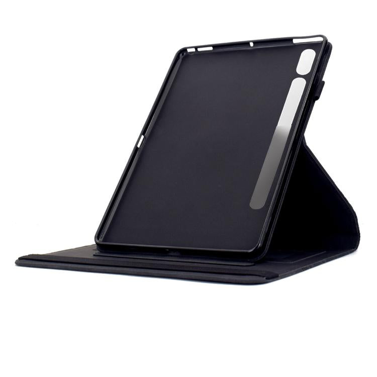 For Samsung Galaxy Tab S10 FE / S9 Rotatable Building Blocks Embossed Smart Leather Tablet Case