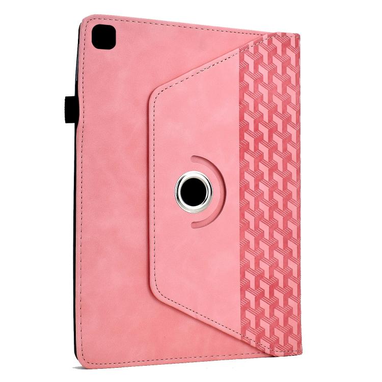For Samsung Galaxy Tab S6 Lite 2024 Rotatable Building Blocks Embossed Smart Leather Tablet Case