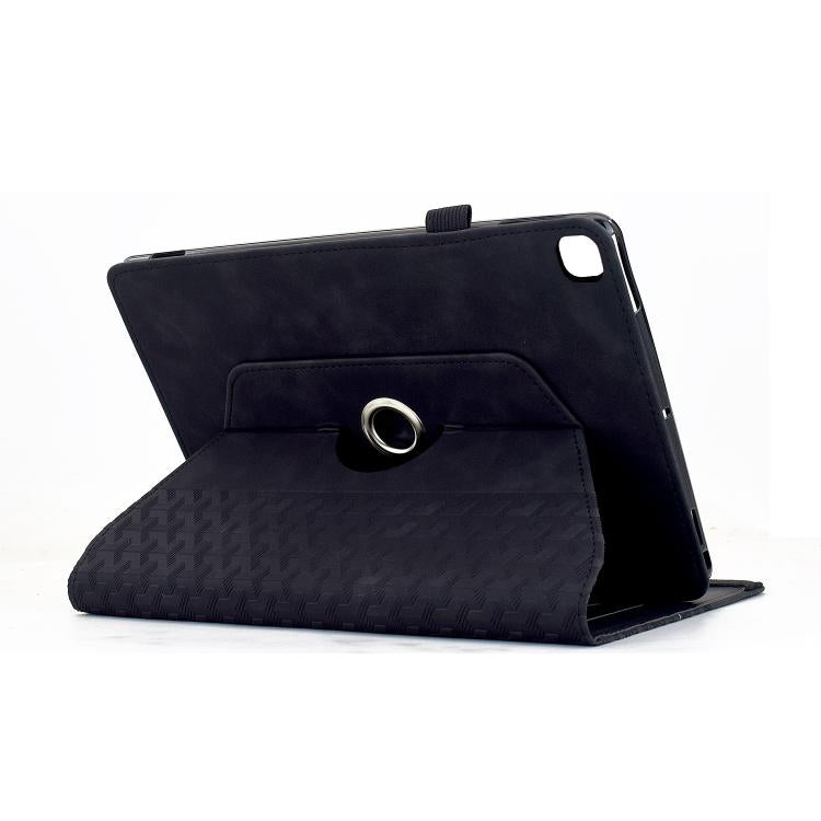 For Samsung Galaxy Tab S6 Lite 2024 Rotatable Building Blocks Embossed Smart Leather Tablet Case