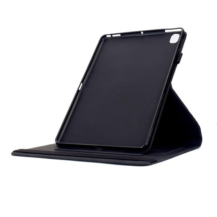 For Samsung Galaxy Tab S6 Lite 2024 Rotatable Building Blocks Embossed Smart Leather Tablet Case