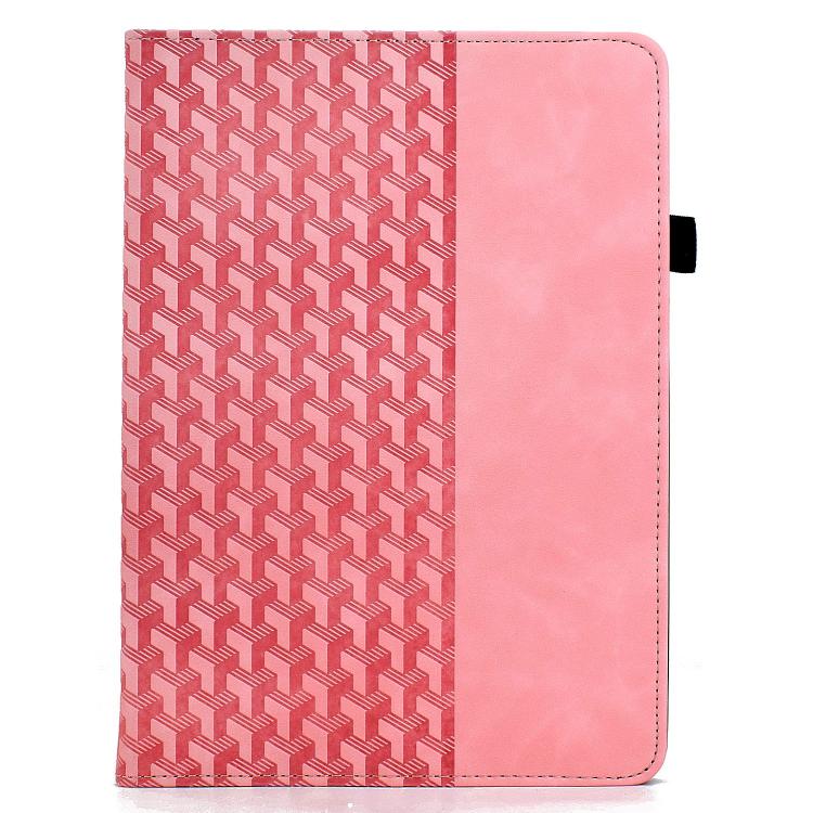 For Samsung Galaxy Tab A11+ / A9+ Rotatable Building Blocks Embossed Smart Leather Tablet Case