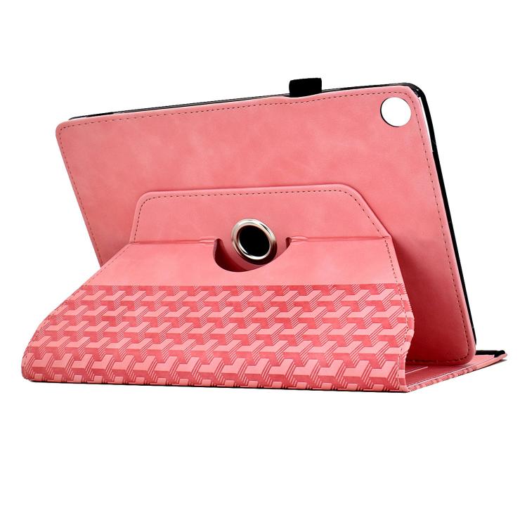 For Samsung Galaxy Tab A11+ / A9+ Rotatable Building Blocks Embossed Smart Leather Tablet Case