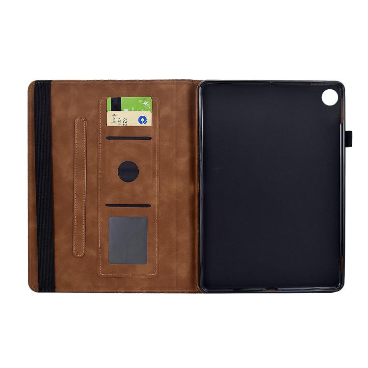 For Samsung Galaxy Tab A11+ / A9+ Rotatable Building Blocks Embossed Smart Leather Tablet Case