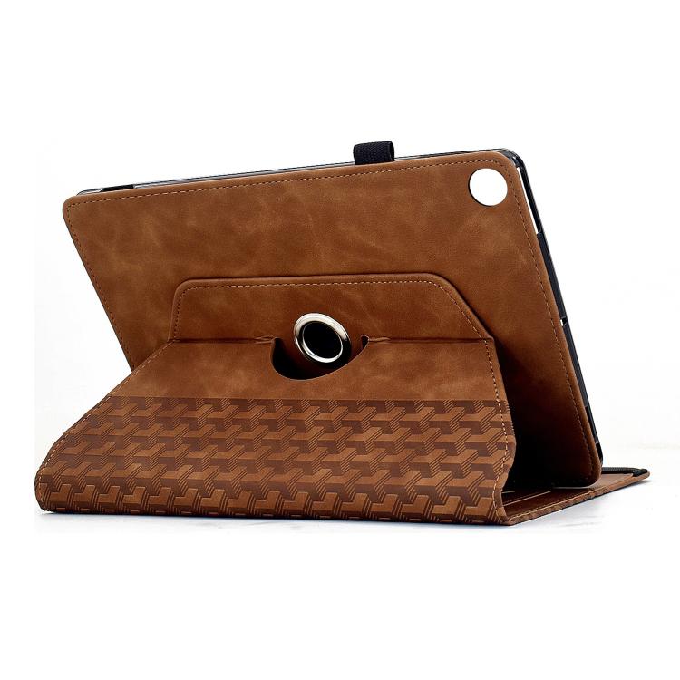 For Samsung Galaxy Tab A11+ / A9+ Rotatable Building Blocks Embossed Smart Leather Tablet Case