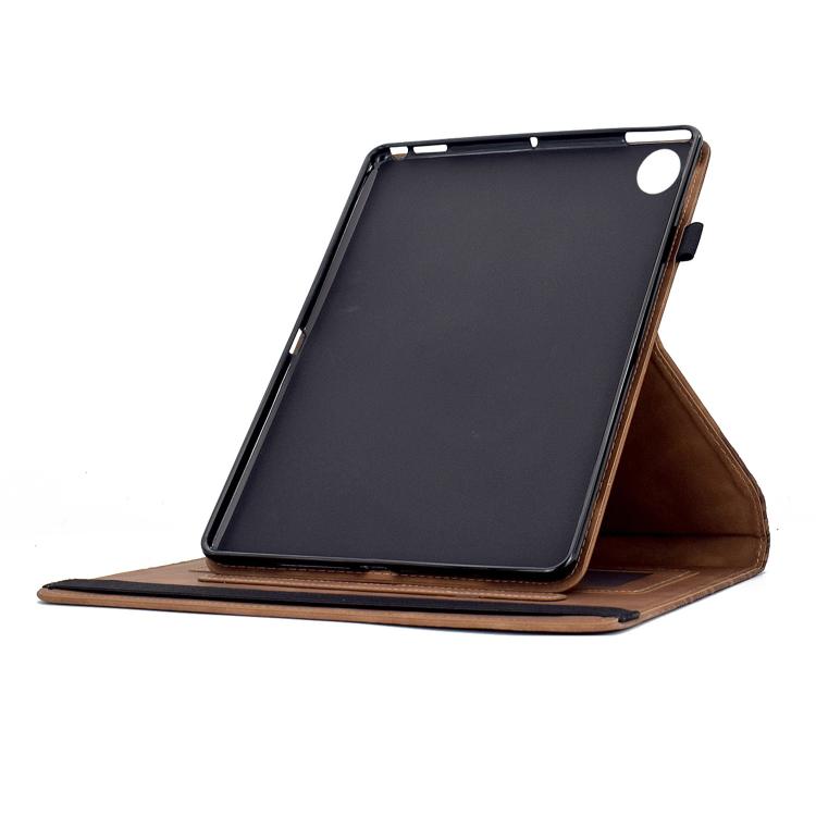 For Samsung Galaxy Tab A11+ / A9+ Rotatable Building Blocks Embossed Smart Leather Tablet Case