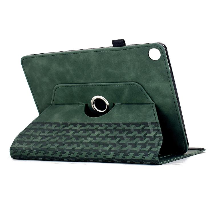 For Samsung Galaxy Tab A11+ / A9+ Rotatable Building Blocks Embossed Smart Leather Tablet Case