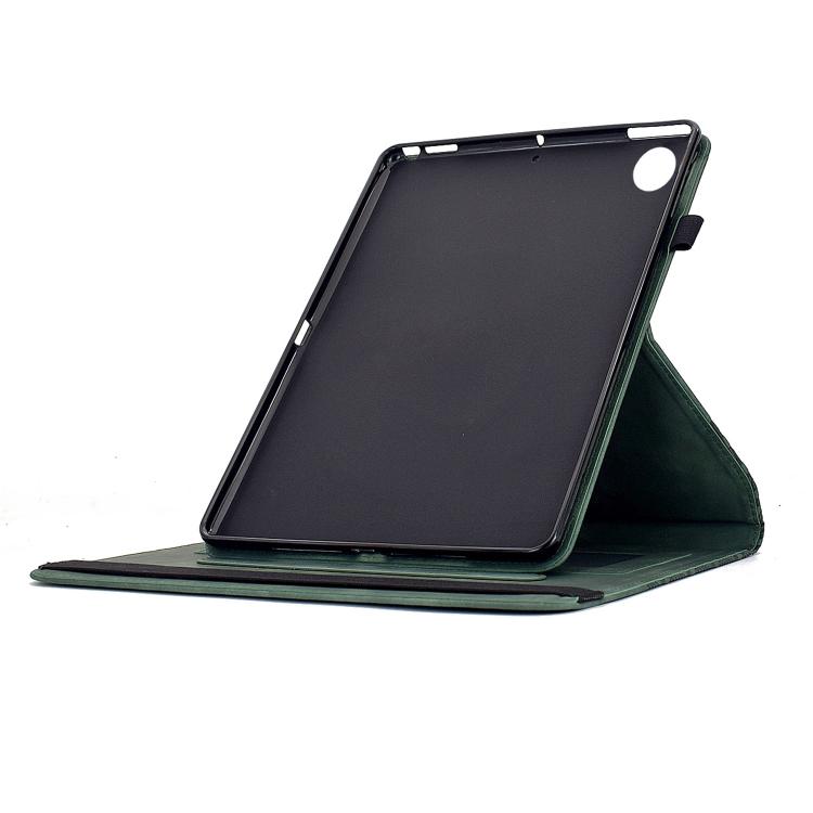For Samsung Galaxy Tab A11+ / A9+ Rotatable Building Blocks Embossed Smart Leather Tablet Case