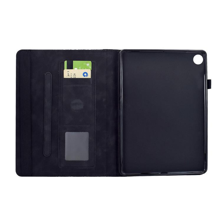 For Samsung Galaxy Tab A11+ / A9+ Rotatable Building Blocks Embossed Smart Leather Tablet Case