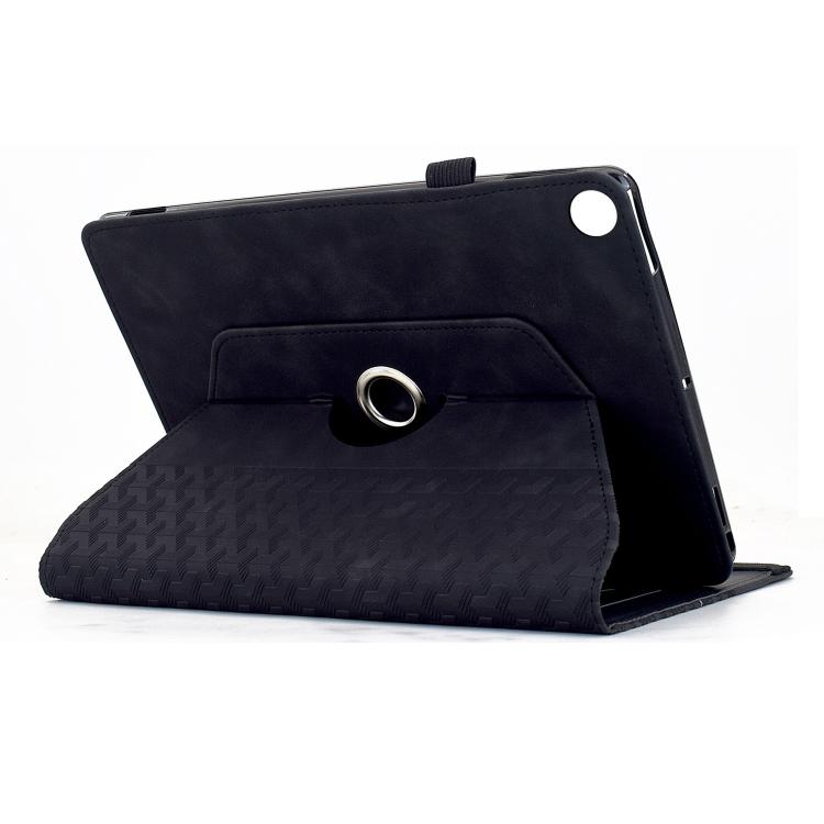 For Samsung Galaxy Tab A11+ / A9+ Rotatable Building Blocks Embossed Smart Leather Tablet Case