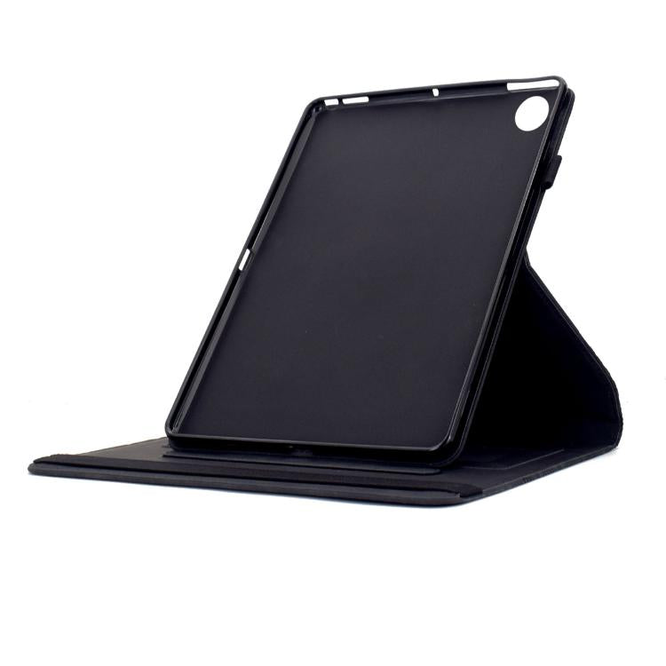 For Samsung Galaxy Tab A11+ / A9+ Rotatable Building Blocks Embossed Smart Leather Tablet Case