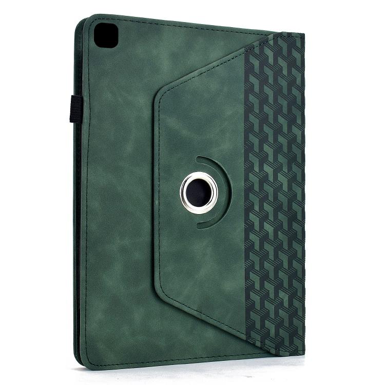 For Samsung Galaxy Tab A7 10.4 / T500 Rotatable Building Blocks Embossed Smart Leather Tablet Case