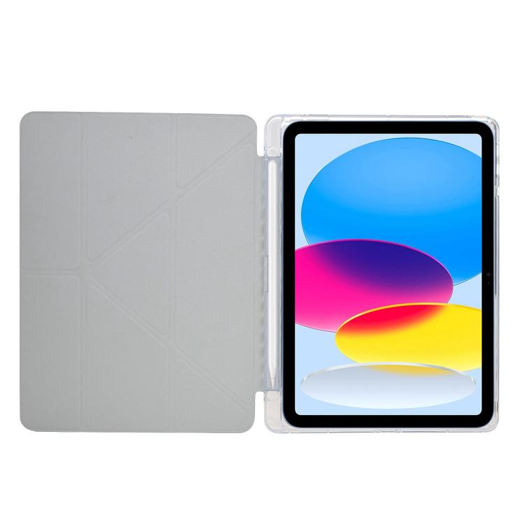 For iPad 2025 / 2022 Y-Fold Clear Acrylic Glitter Smart Leather Tablet Case