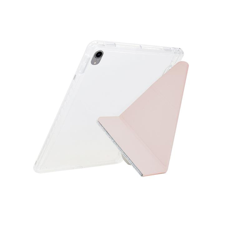 For iPad mini 2024 / mini 6 Y-Fold Clear Acrylic Glitter Smart Leather Tablet Case