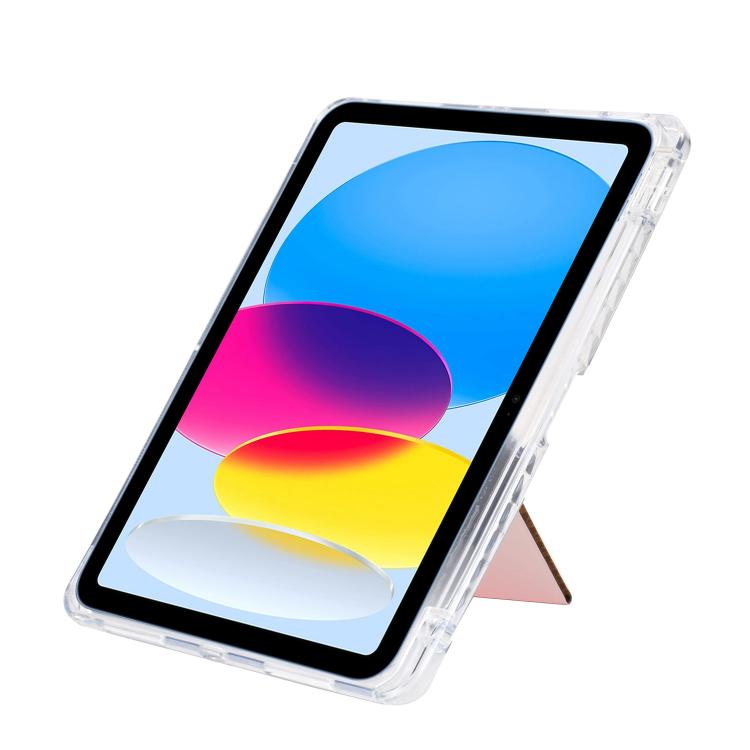 For iPad mini 2024 / mini 6 Y-Fold Clear Acrylic Glitter Smart Leather Tablet Case