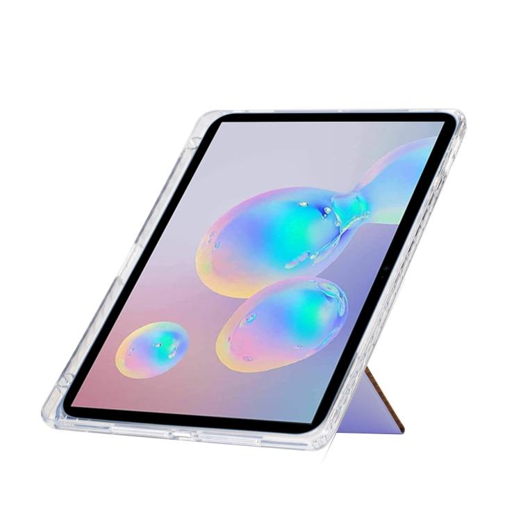 For Samsung Galaxy Tab S10 FE / S9 Y-Fold Clear Acrylic Glitter Smart Leather Tablet Case