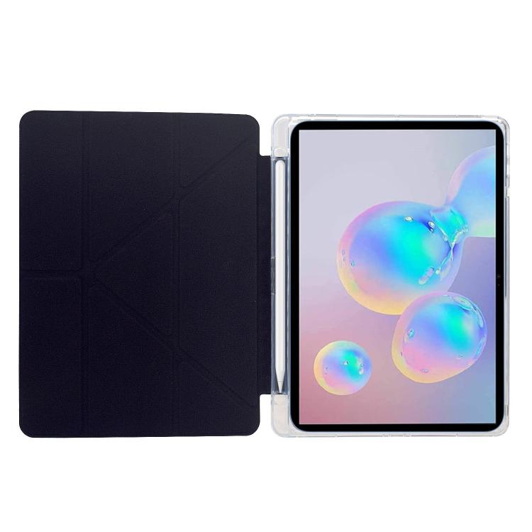 For Samsung Galaxy Tab A11+ / A9+ Y-Fold Clear Acrylic Glitter Smart Leather Tablet Case