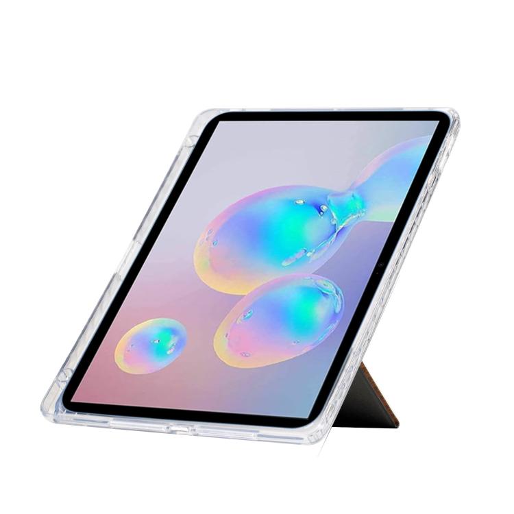 For Samsung Galaxy Tab A11+ / A9+ Y-Fold Clear Acrylic Glitter Smart Leather Tablet Case