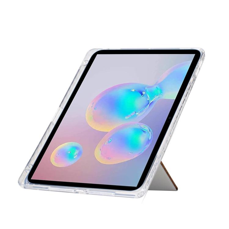 For Samsung Galaxy Tab A11+ / A9+ Y-Fold Clear Acrylic Glitter Smart Leather Tablet Case