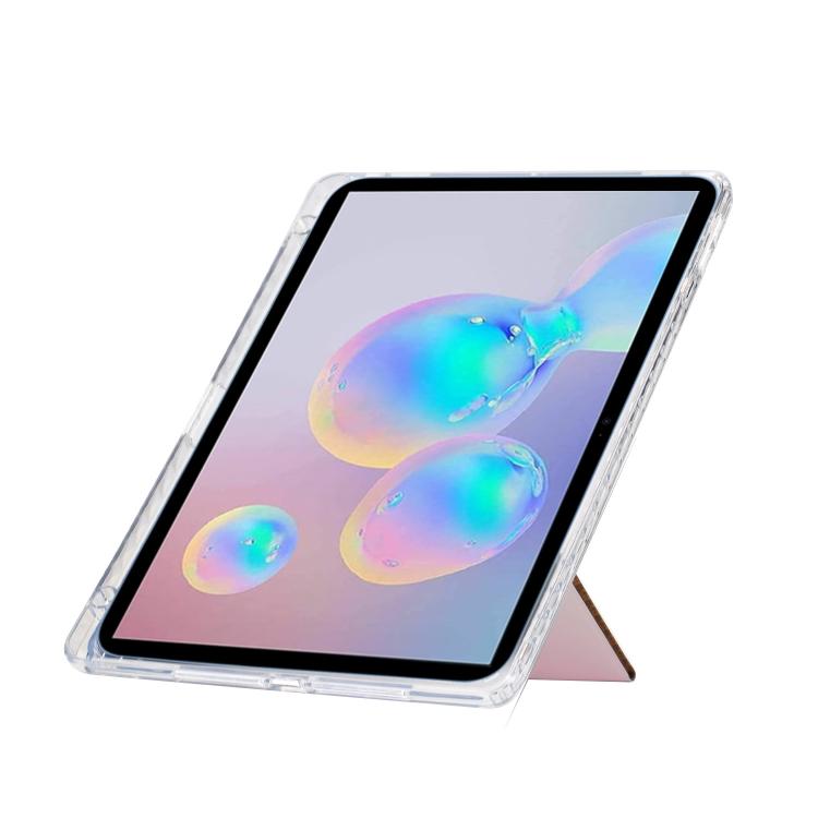 For Samsung Galaxy Tab A11+ / A9+ Y-Fold Clear Acrylic Glitter Smart Leather Tablet Case