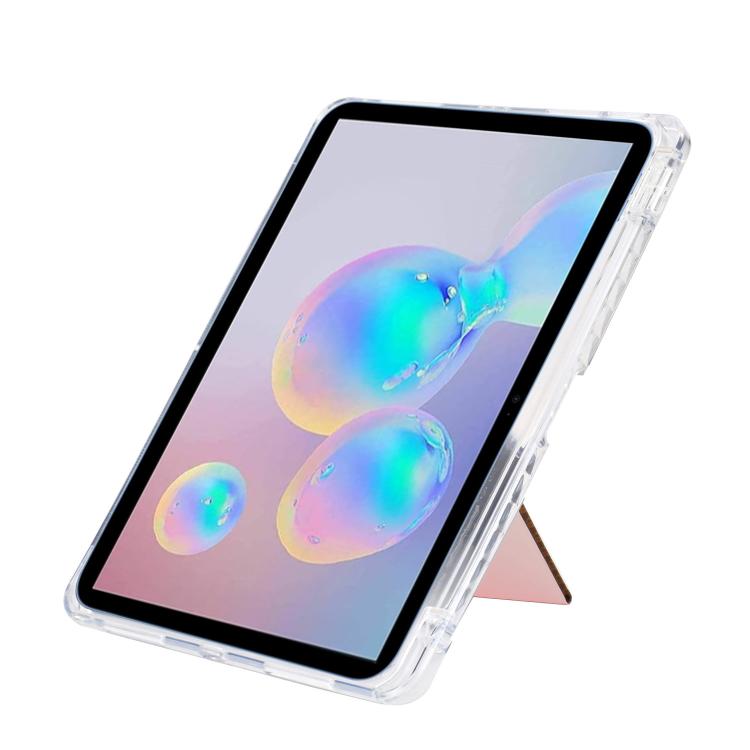 For Samsung Galaxy Tab S6 Lite 2024 Y-Fold Clear Acrylic Glitter Smart Leather Tablet Case
